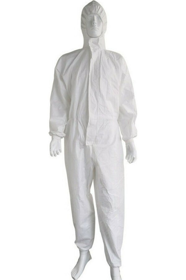 Ολόσωμη φόρμα προστασίας non-woven 70gr λευκή με κουκούλα